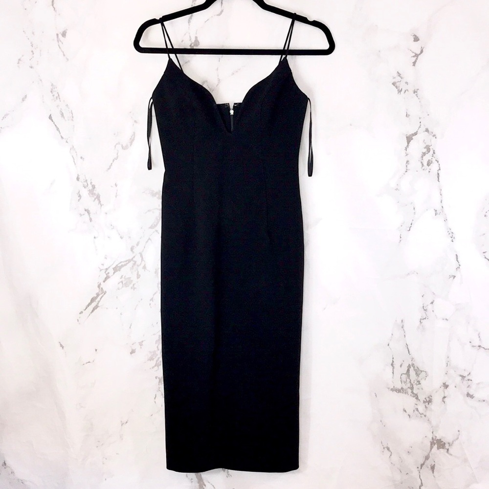 Jill Jill Stuart v neck black dress D24(0) / E6(8)